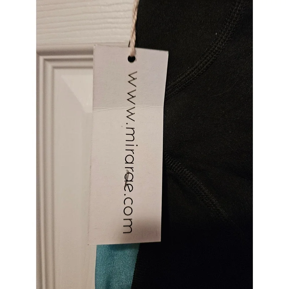 NWT‎ Mira Rae full length black leggings shimmer blue 4T